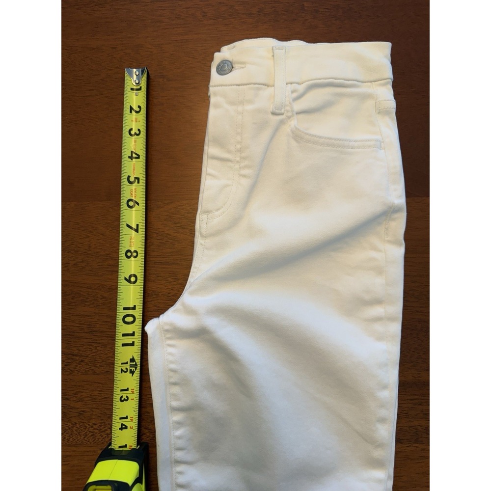 Frank And Eileen Galway Wide Leg Jeans Women's 26 White Denim Cropped Frayed Hem - Picture 8 of 16